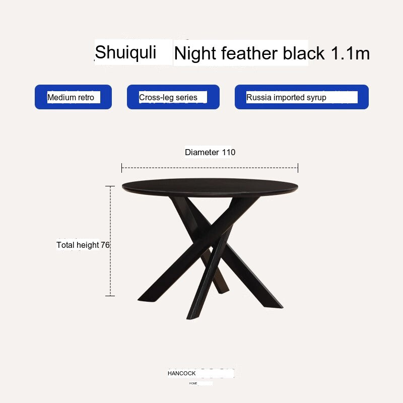 HANKE Quinton Minimalist Cherry Wooden Dining Table from HANKE