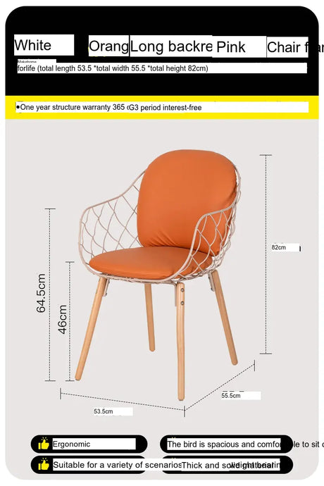 ABOUT WHITE Juniper Elegant Soft Backrest Dining Chair from ABOUT WHITE