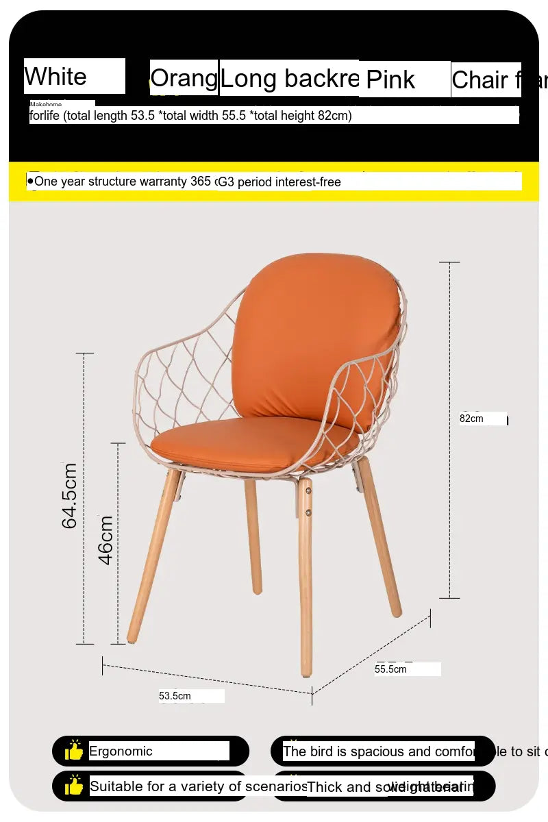 ABOUT WHITE Juniper Elegant Soft Backrest Dining Chair from ABOUT WHITE