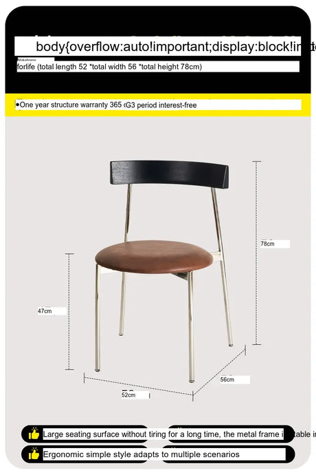 ABOUT WHITE Elowen Vintage-Inspired Soft Padded Dining Chair from ABOUT WHITE