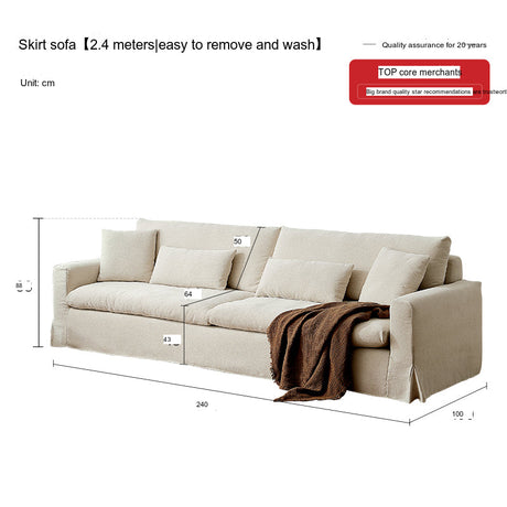 QUANMU Elowen Cozy Cream Wabi-Sabi Living Room Cloud Sofa Module from QUANMU