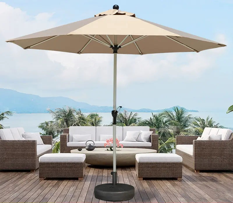 MOJIA Florian Porcelain Pillar Garden Umbrella for Outdoor Lounging from MOJIA