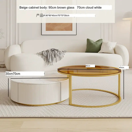 XIMIKA Alaric Luxurious Modern Rock Board Coffee Table from XIMIKA
