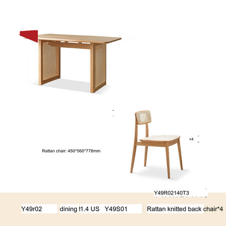 GENJI Hoshihara Solid Wood Elegant Dining Set from GENJI