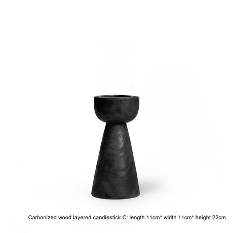 VAVINCI Marisol Artistic Wooden Candleholder for Hotel Décor from VAVINCI