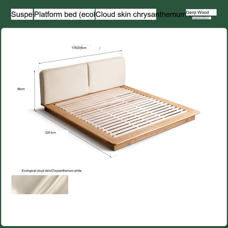 GENJI Harukaze Minimalist Solid Wood Platform Bed from GENJI