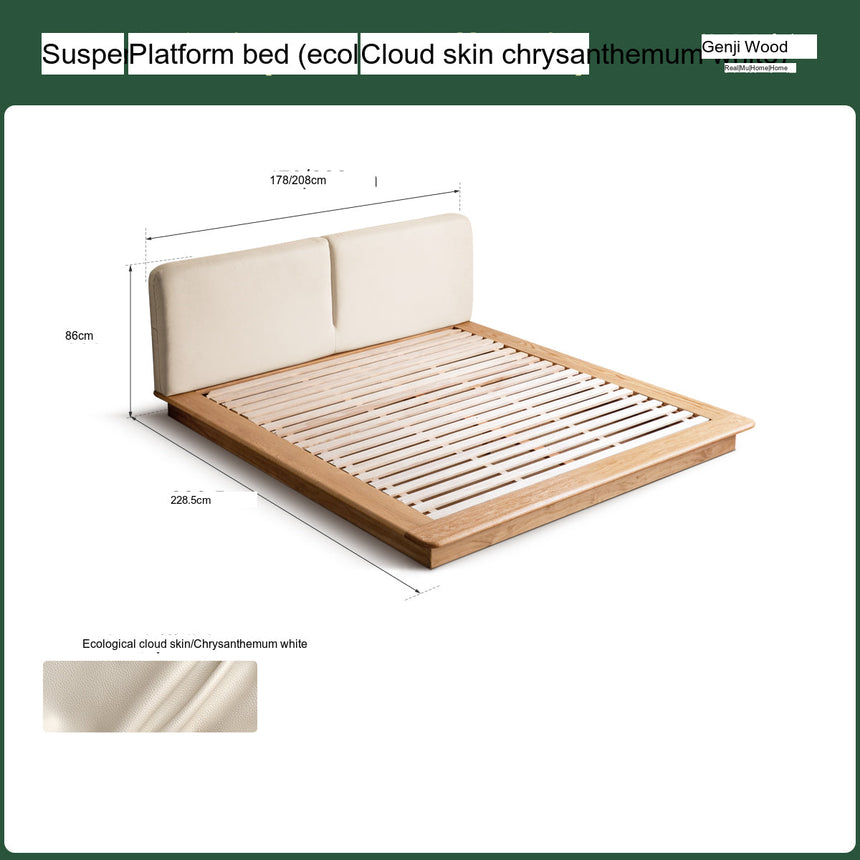 GENJI Harukaze Minimalist Solid Wood Platform Bed from GENJI