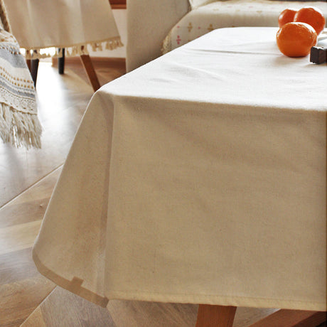CHESTNUT COCOON Oslo Grace Elegant Cotton-Linen Coffee Table Cloth from CHESTNUT COCOON