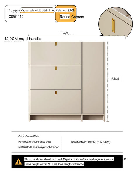 Leia Ultra Thin Shoe Cabinet from MODENG