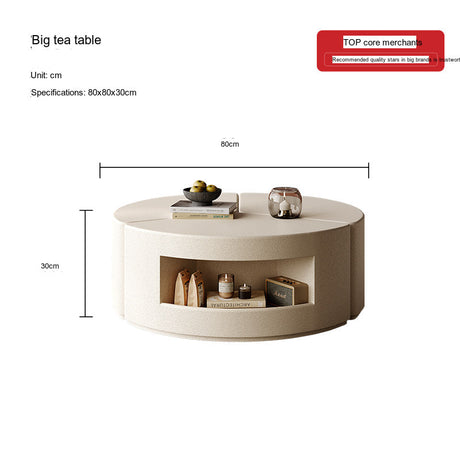 QUANMU Elowen Elegant Luxury Round Coffee Table from QUANMU