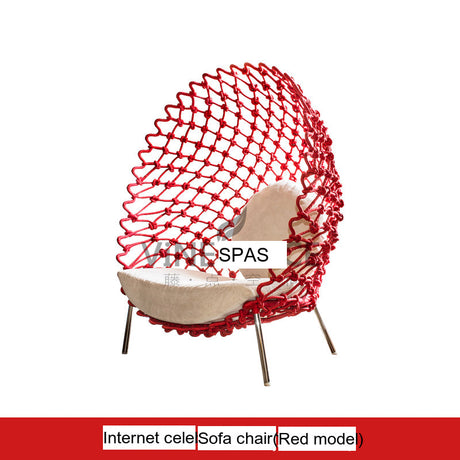 RATTAN SPACE Zephyra Cozy Internet-Red Balcony Chair from RATTAN SPACE