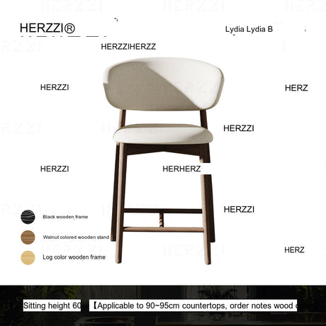 HERZZI Santiago Elegant Raw Wood Barstool from HERZZI
