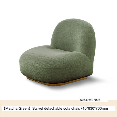 GENJI Emory Modern Light Luxury Lambskin Single Chair from GENJI