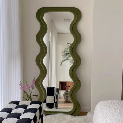 ROOMHOME Elowen Velvet Large Alien Mirror - Nordic Storm-Shaped Whole Body Design from ROOMHOME