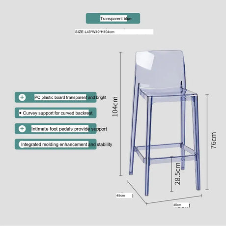 ABOUT WHITE Callidora Elegant Luxury Transparent Bar Chair from ABOUT WHITE