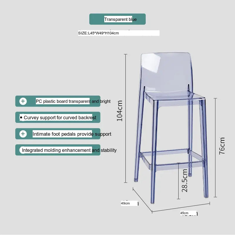 ABOUT WHITE Callidora Elegant Luxury Transparent Bar Chair from ABOUT WHITE
