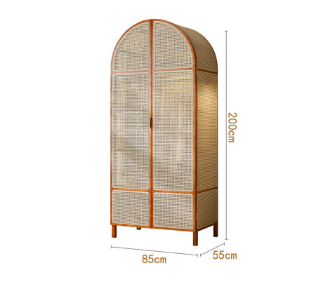 RATTAN CRAFTSMAN Vintage Rattan Wardrobe from RATTAN CRAFTSMAN