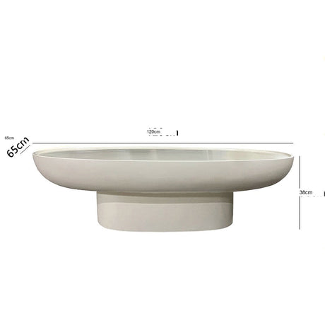THOUGHTS Amarante Light Luxury Oval Coffee Table from THOUGHTS