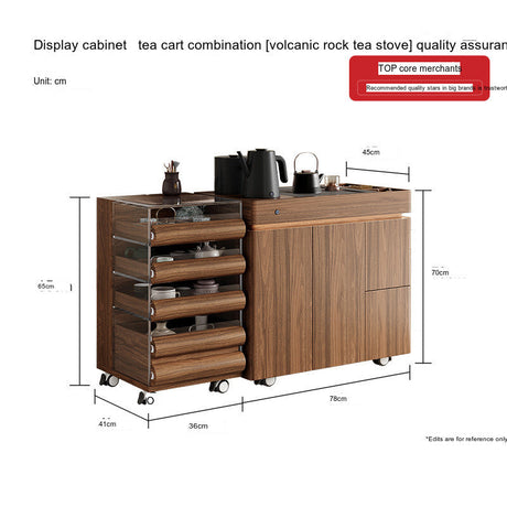 QUANMU Elowen Elegant Mobile Teatable Display Cabinet from QUANMU