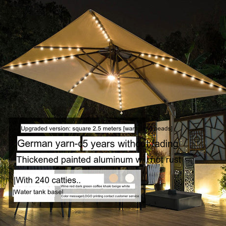 MOJIA Selene Solar-Powered Garden Umbrella with Ambient Glow from MOJIA