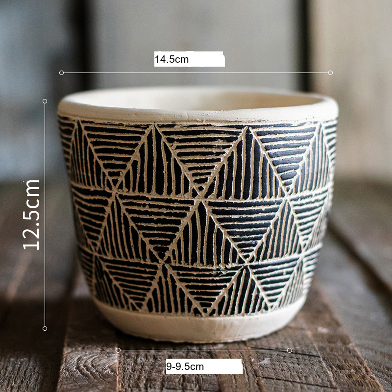 JUHAN Isolde Chic Geometric Cement Flowerpot from JUHAN