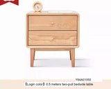 GENJI Santiago Rustic Oak Simple Bedside Table from GENJI