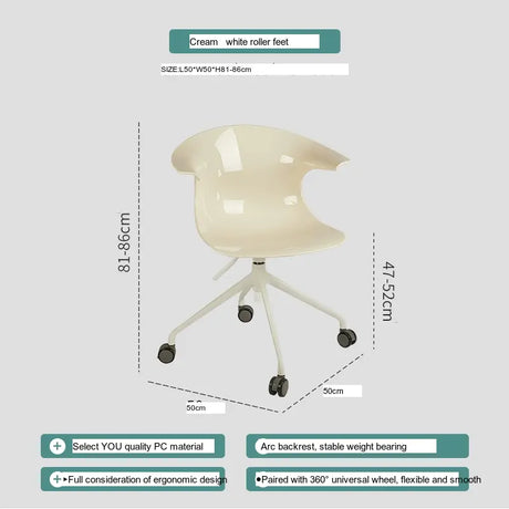 ABOUT WHITE Kiyoshi Elegant Adjustable Computer Chair from ABOUT WHITE