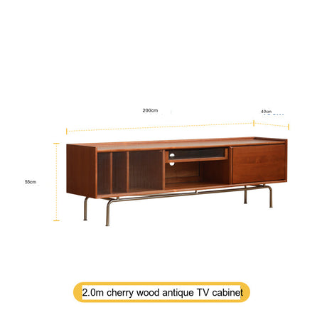 HANKE Marcellus Retro Cherry Wood Medium TV Cabinet Solid Modern Design from HANKE