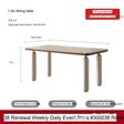 QUANMU Lysander Elegant Cream Rectangular Dining Table from QUANMU