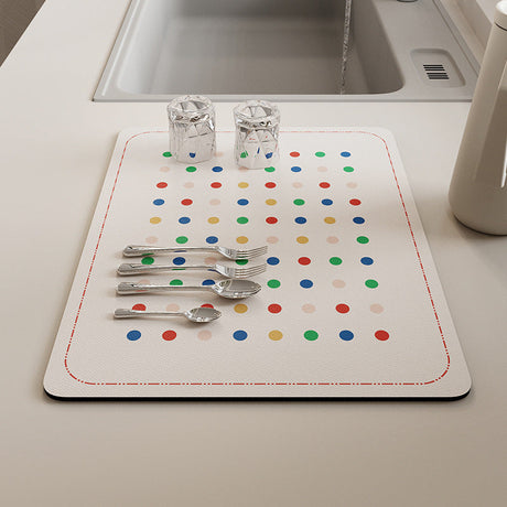 SUCO Marcellus Creamy Absorption Pad Kitchen Drain Mat from SUCO