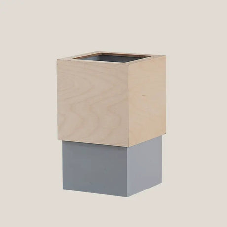 FIRST CLASS CARPENTER Elowen Elegant Wooden Square Trash Bin from FIRST CLASS CARPENTER