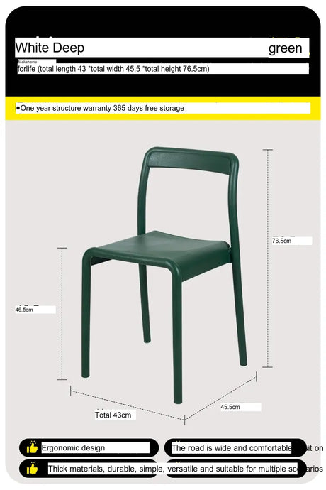 ABOUT WHITE Miura Sleek Stackable Dining Chair from ABOUT WHITE