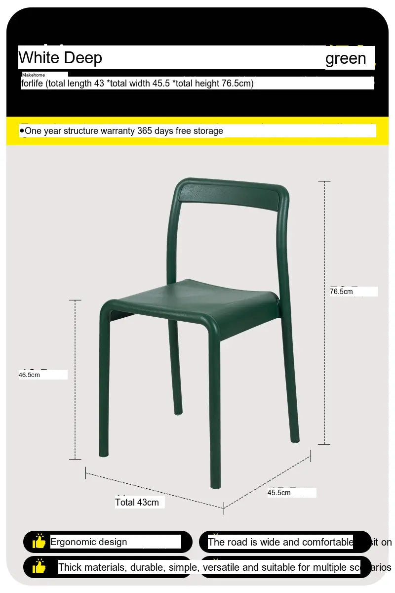 ABOUT WHITE Miura Sleek Stackable Dining Chair from ABOUT WHITE