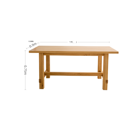 BAIYA SHUNAN Akira Durable Solid Wood Square Dining Table from BAIYA SHUNAN