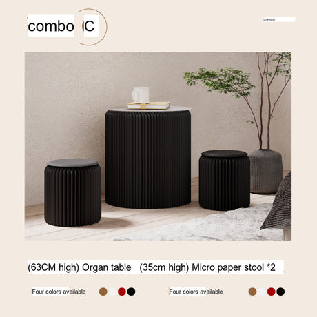 SHIBA Izumi Compact Modern Round Coffee Table Set from SHIBA