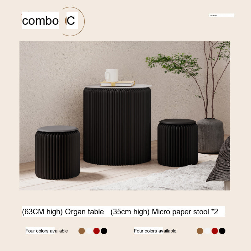 SHIBA Izumi Compact Modern Round Coffee Table Set from SHIBA
