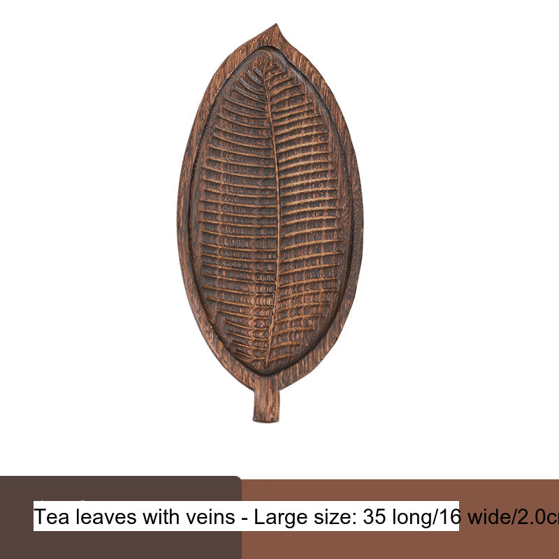 PAULOWNIA YOKOHAMA Elegant Leaf-Shaped Wooden Pallet Tray from PAULOWNIA