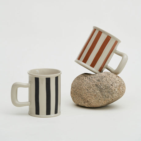MOMO'S TALK Fabiana Unique Handcrafted Striped Coffee Cup from MOMO'S TALK