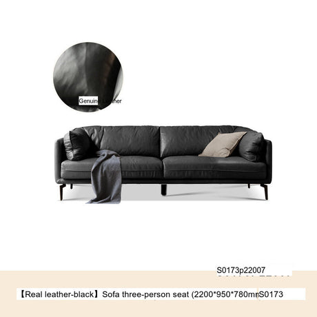 GENJI Haruki Luxurious Leather Down Sofa from GENJI