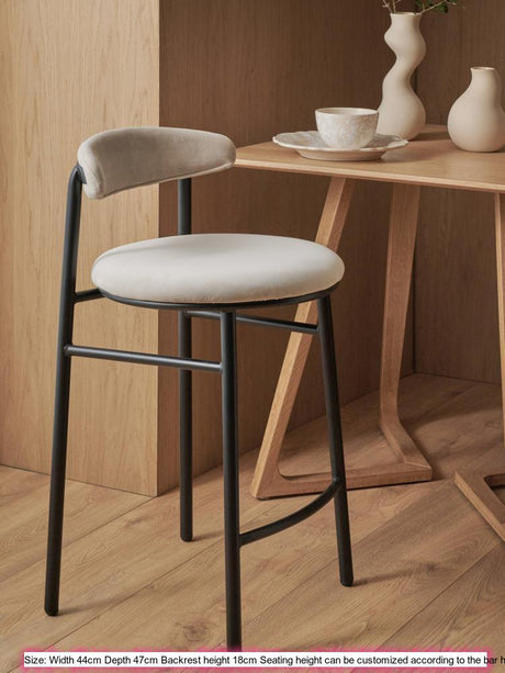 GENJI Elysian Luxe Nordic Metal Bar Chair from GENJI