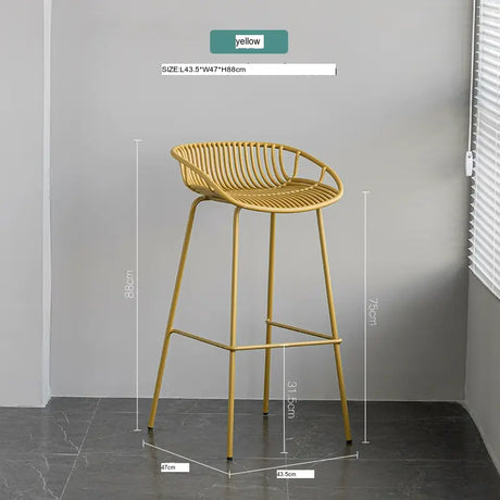 ABOUT WHITE Aurelia Sleek Iron Art Bar Chair from ABOUT WHITE