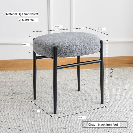NIYE Zermatt Chic Elegant Fabric Makeup Stool from NIYE