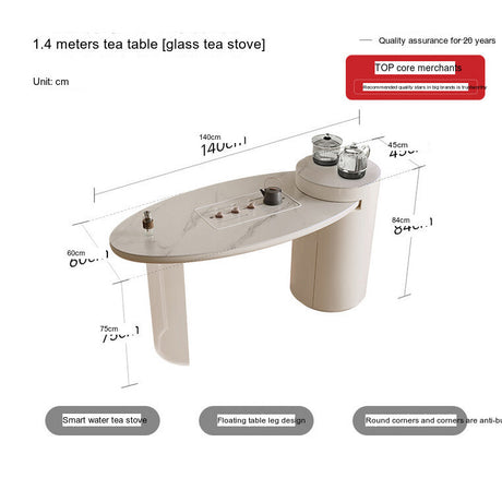 QUANMU Aisling Modern Light Luxury Creamy Style Table and Chair Set from QUANMU