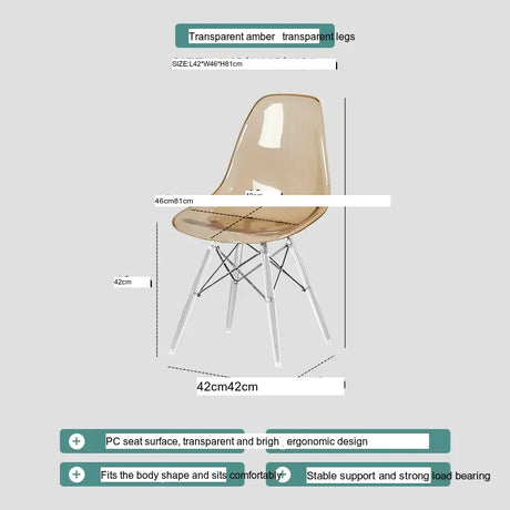 ABOUT WHITE Seraphina Elegant Transparent Dining Chair from ABOUT WHITE