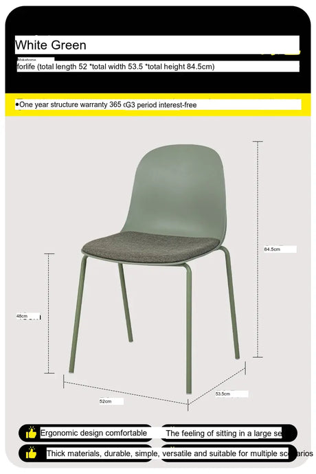 ABOUT WHITE Isolde Minimalist Stackable Dining Chair from ABOUT WHITE