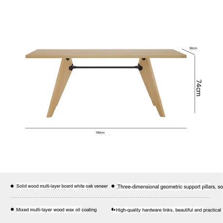 SOOGOOD Elowen Rustic Solid Wood Dining Table from SOOGOOD