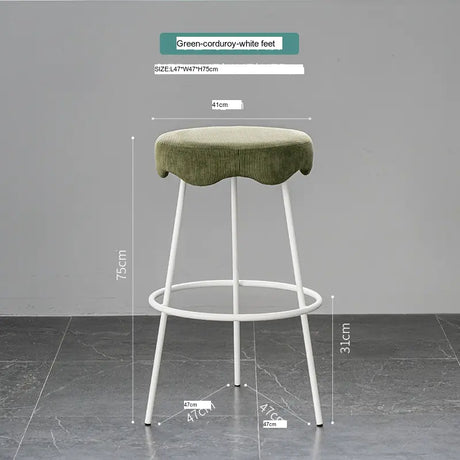 ABOUT WHITE Marcellus Elegant Luxury Bar Stool from ABOUT WHITE