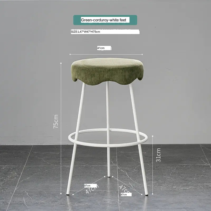 ABOUT WHITE Marcellus Elegant Luxury Bar Stool from ABOUT WHITE