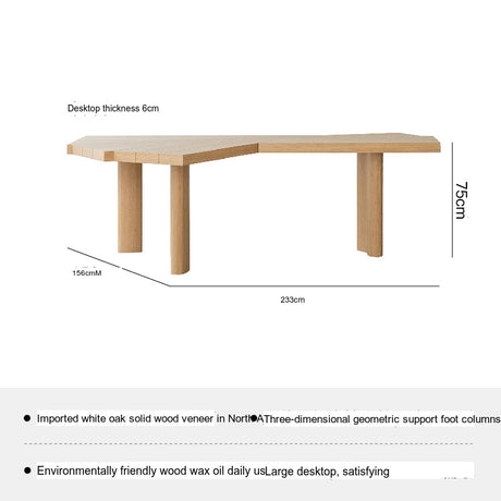 SOOGOOD Juniper Modern Solid Wood Conference Desk from SOOGOOD