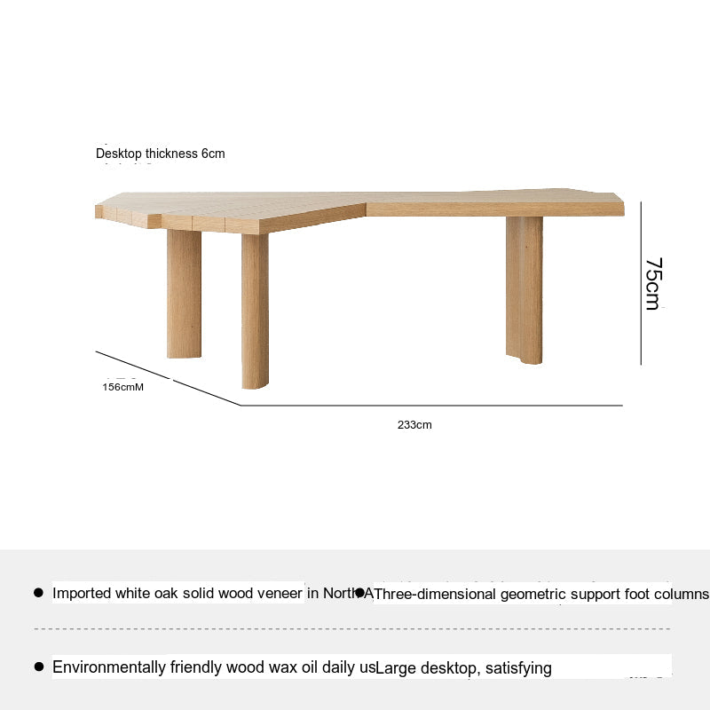 SOOGOOD Juniper Modern Solid Wood Conference Desk from SOOGOOD